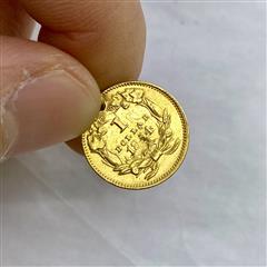 21k Gold Vtg US Coins Liberty Eagle Engraved Love Token 7